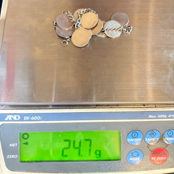 VTG Solid Sterling Silver 925 Name Tags ID Chain Bracelet Size 7" Length - Picture 16 of 16